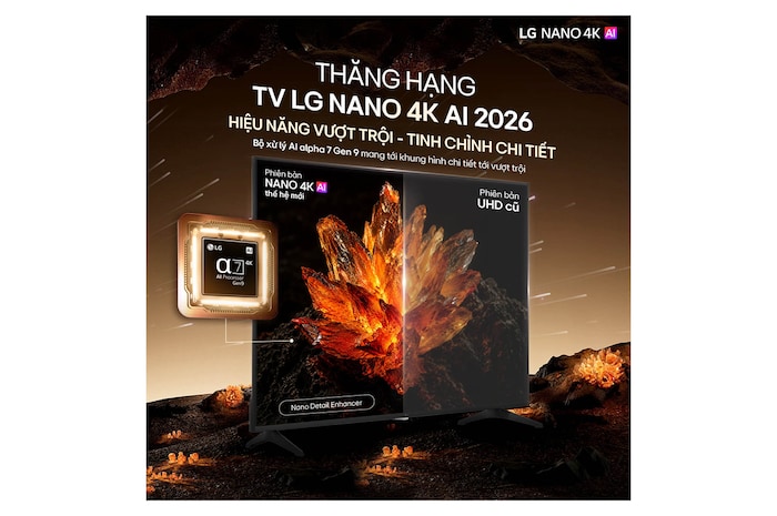 TV LG NANO 4K AI NU85 2026 43 inch
